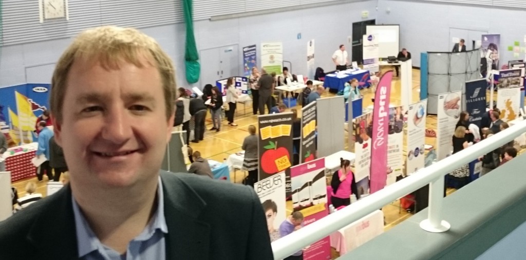 Nigel at his fourth Jobs Fair, held in October 2015 