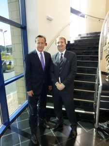 The Prime Minister, David Cameron, visits HL Plastics with Amber Valley MP Nigel Mills
